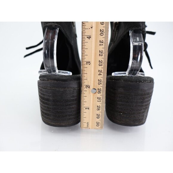 Born Women's Monikah Boot Size 7 Black Suede Bootie Slingback Heel Boho Comfy - Picture 5 of 11